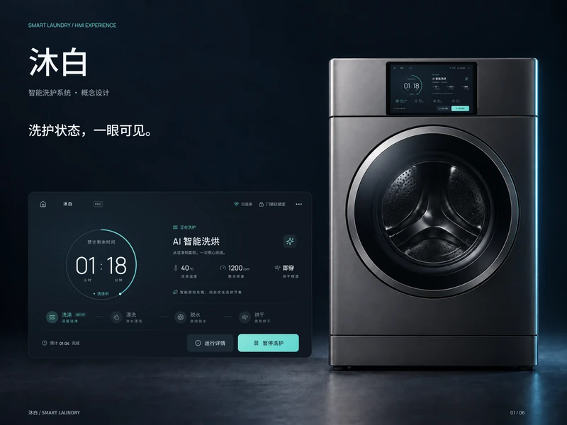 沐白｜智能洗护系统原始设备图稿